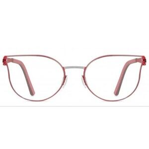 Cateye OVVO 3709 Crimson/Platinum Handmade Titanium Eyeglasses 51/19/140 $415